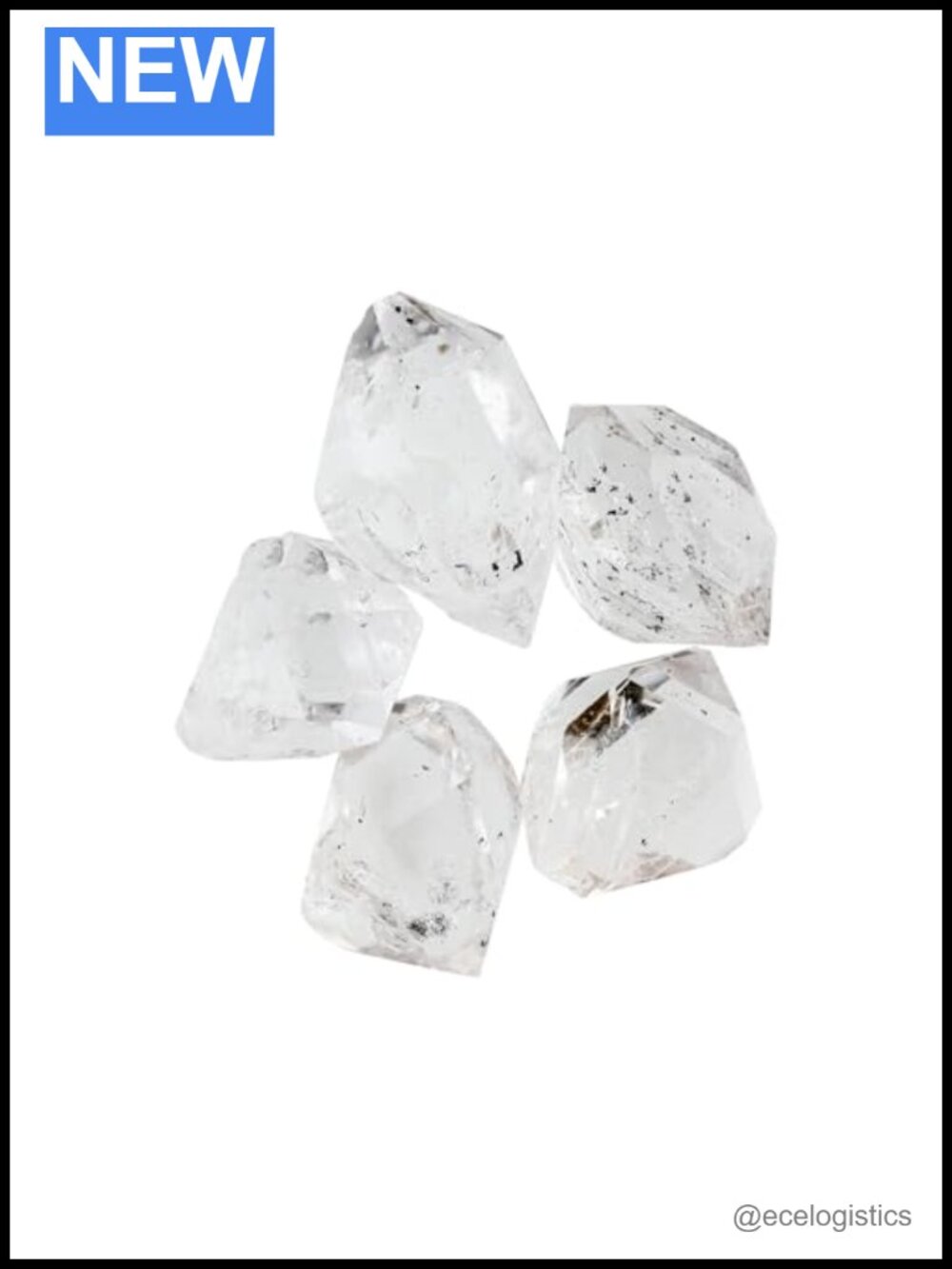 Herkimer Diamond Crystal Raw Stones 11-14mm Jewelry Making Supply 5 pcs